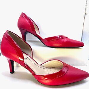 Life Stride Soft System Saldana-Women's Bright Red Sz. 9 3" Heels-Flex-Open Side